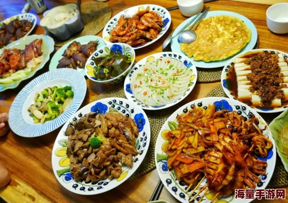 一家四口人乱炖一锅烩大团圆，展现了家庭成员之间的亲密关系与温馨氛围，通过共同烹饪传递爱的味道