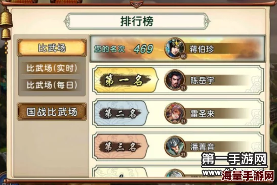 《三国群英传》手游排行榜系统全功能明细与排名解析指南