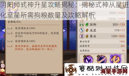 阴阳师高效攻略:最新热门4星狗粮刷取与升星公式解析 阴阳师高效攻略:最新热门4星狗粮刷取与升星公式解析